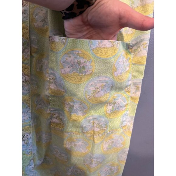 Vintage Montgomery Ward Tank House Dress/Mumu With Snap Buttons & Pockets Size S - Picture 12 of 12